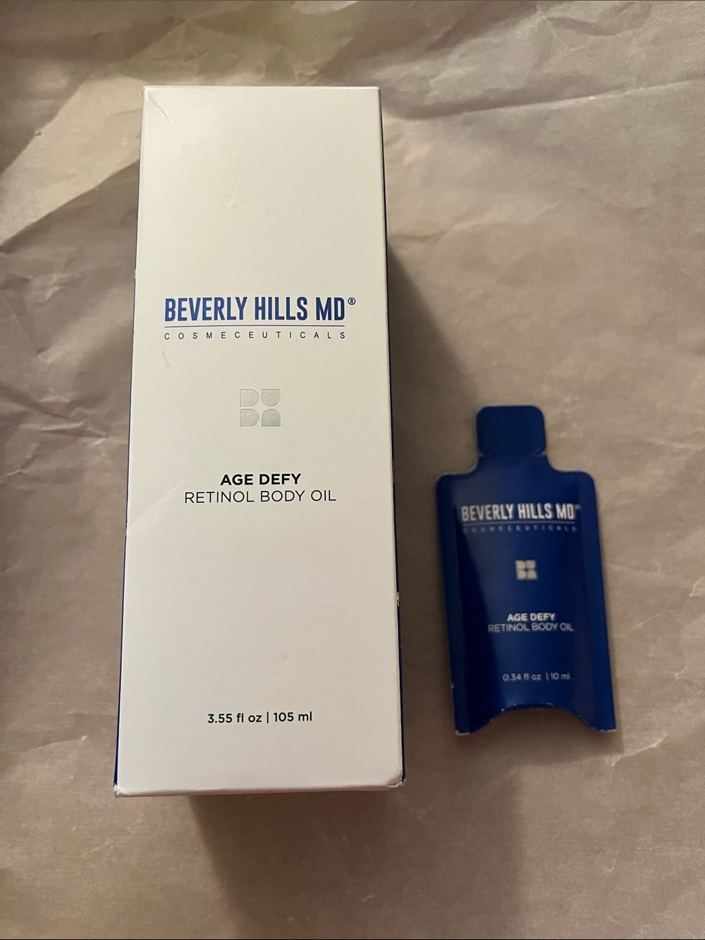 BEVERLY HILLS MD Age Defy Retinol Body Oil - 3.55 fl oz / 105 ml + Sample SEALED